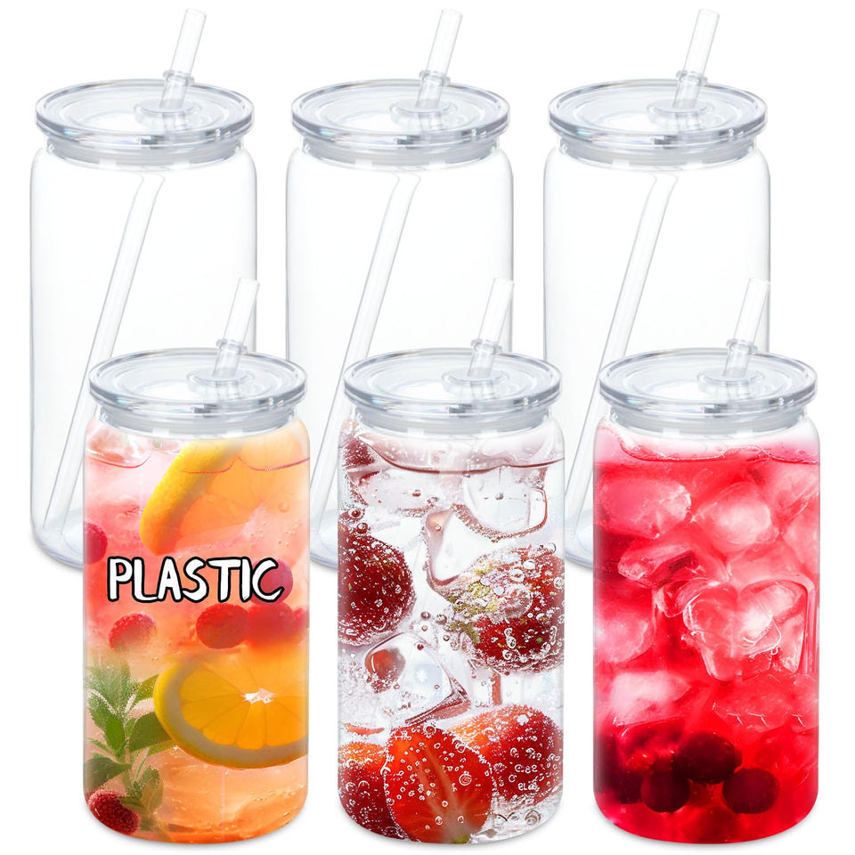 Maucircol 16 oz acrylic can tumbler with clear lid, BPA-free and durable for everyday drinks.