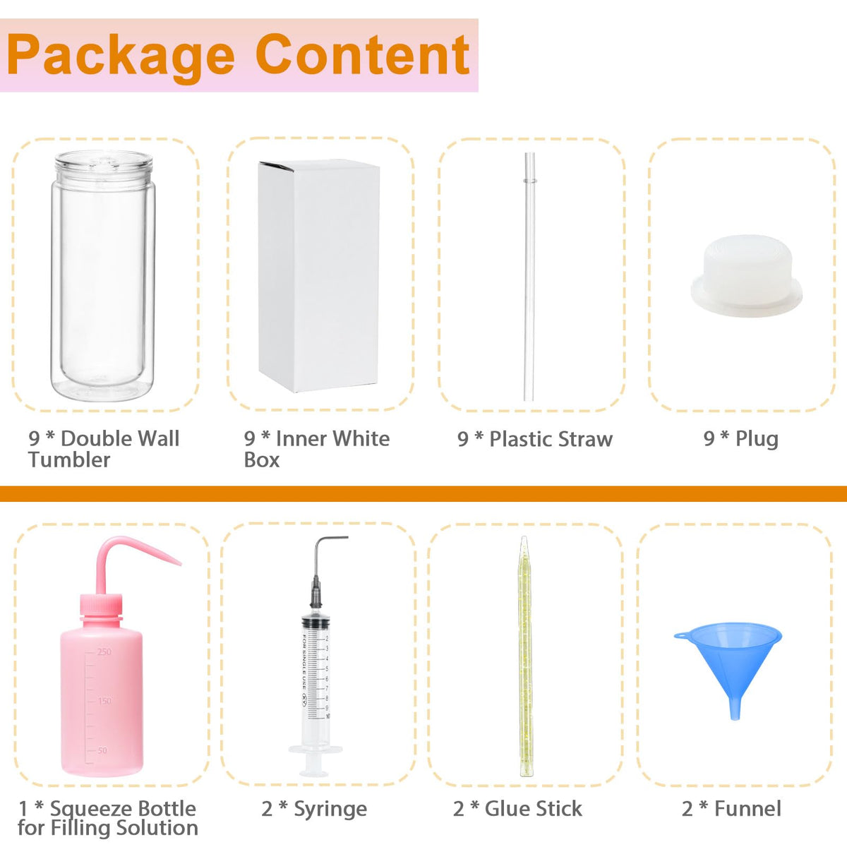 Maucircol DIY glitter kit with bottle and tools for quick crafting