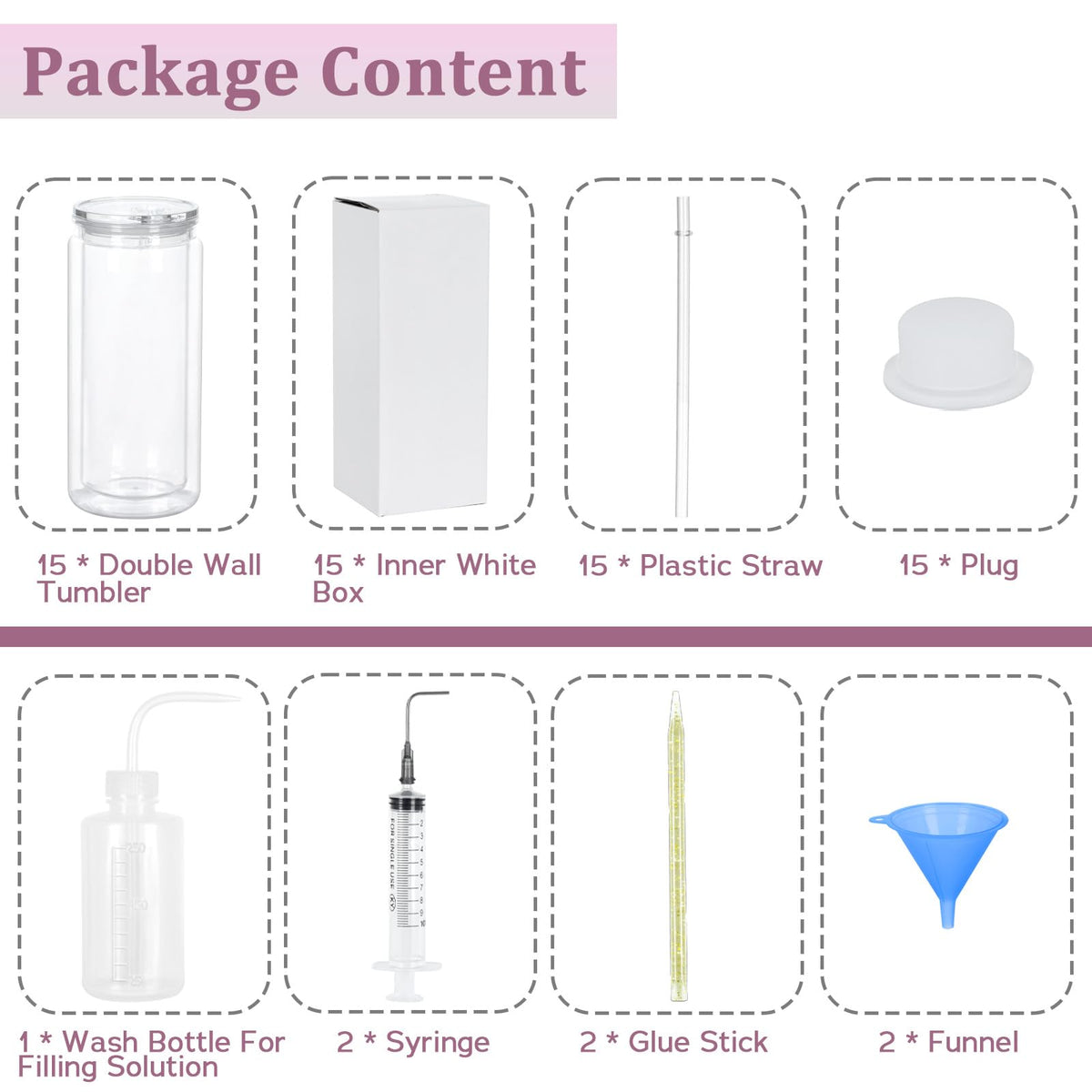 Maucircol squeeze bottle 250 ml for precise glitter liquid filling