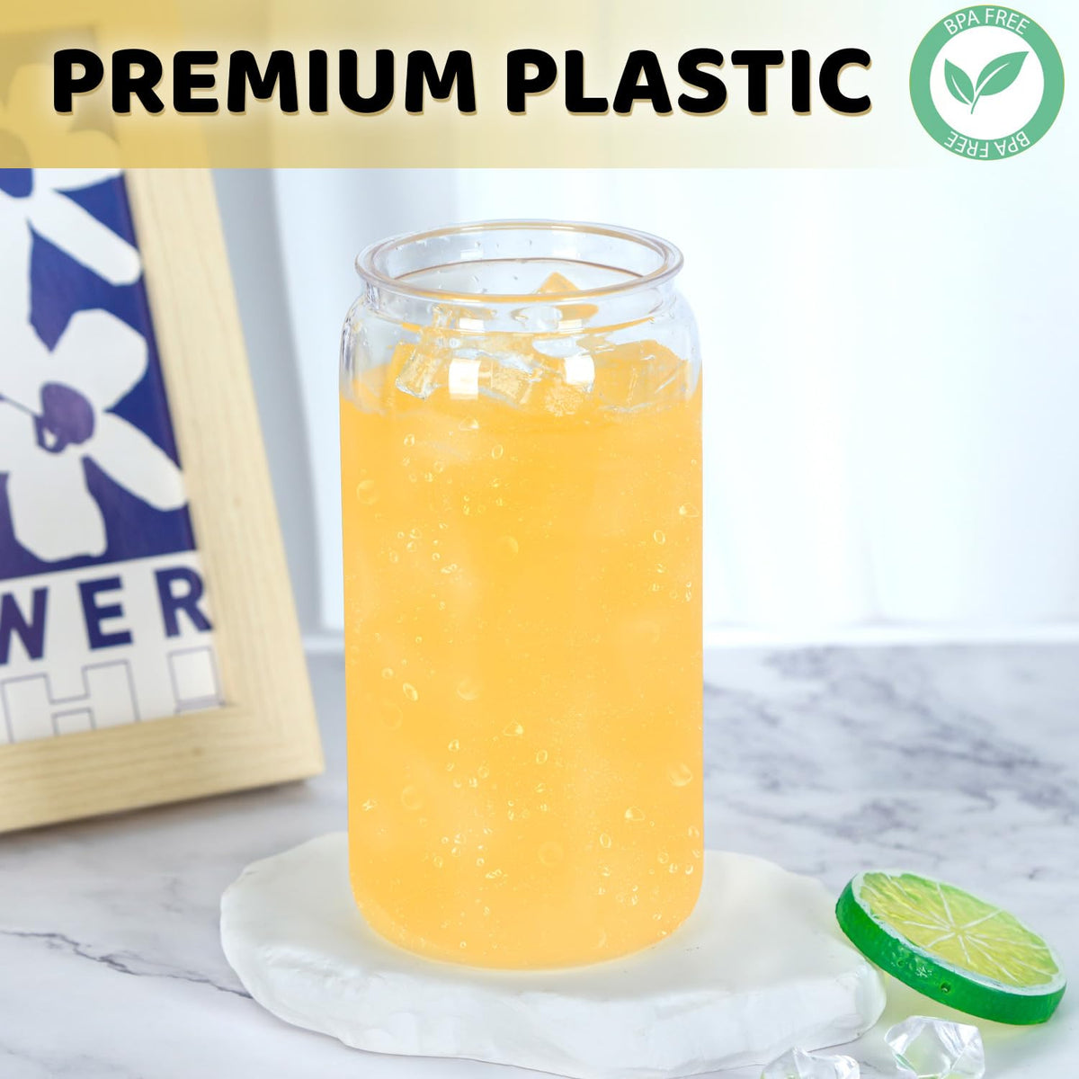 Maucircol plastic straws included with the tumblers for easy sipping.