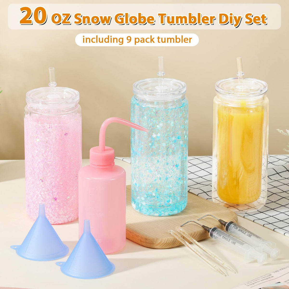 Maucircol predrilled-hole tumbler ready for personalized glitter designs