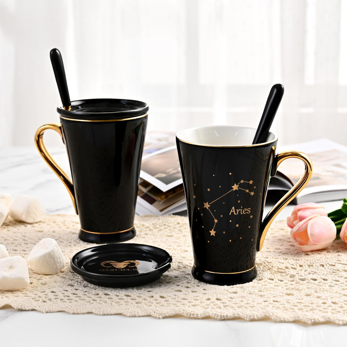 Maustic Aries coffee mug 12oz: ideal for daily hot or cold beverages