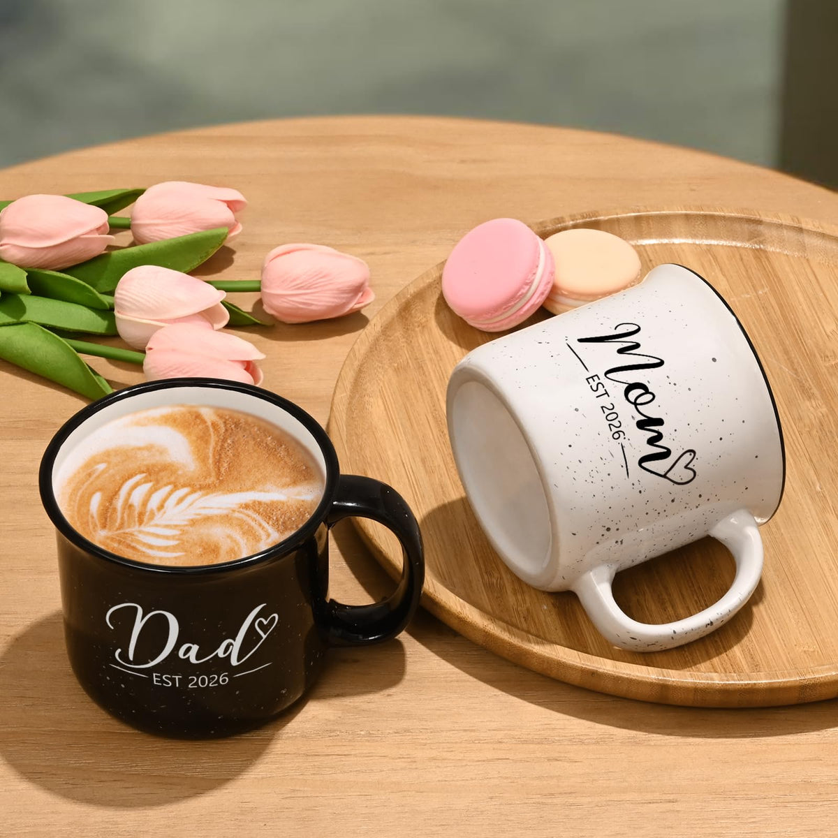 Maustic Mom and Dad Mugs 15oz capacity ideal for coffee or tea