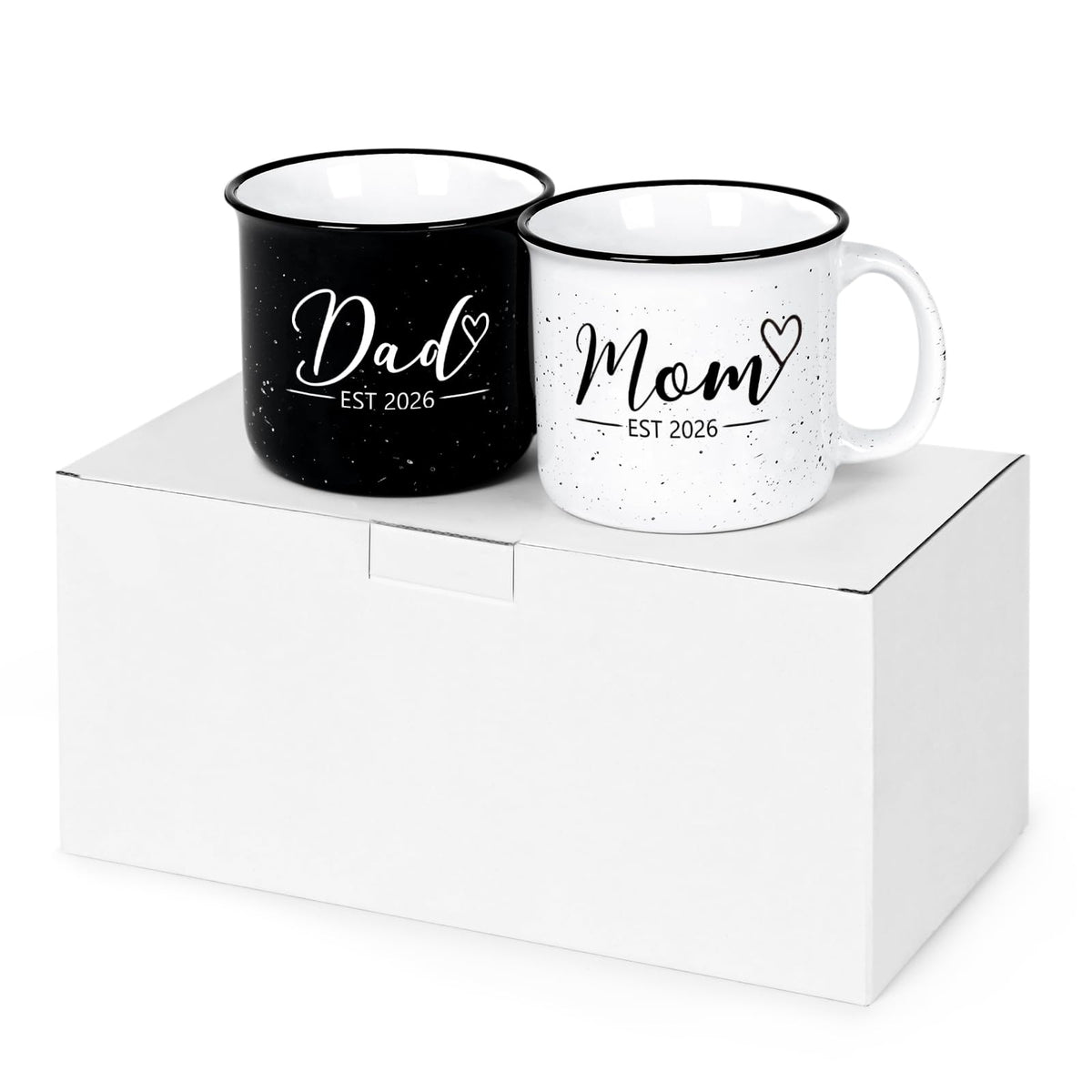 Maustic Mom and Dad Mugs gift ready set for celebrations