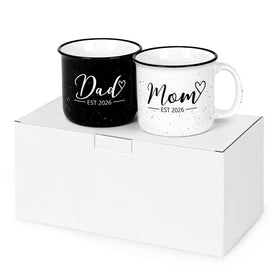 Maustic Mom and Dad Mugs gift ready set for celebrations