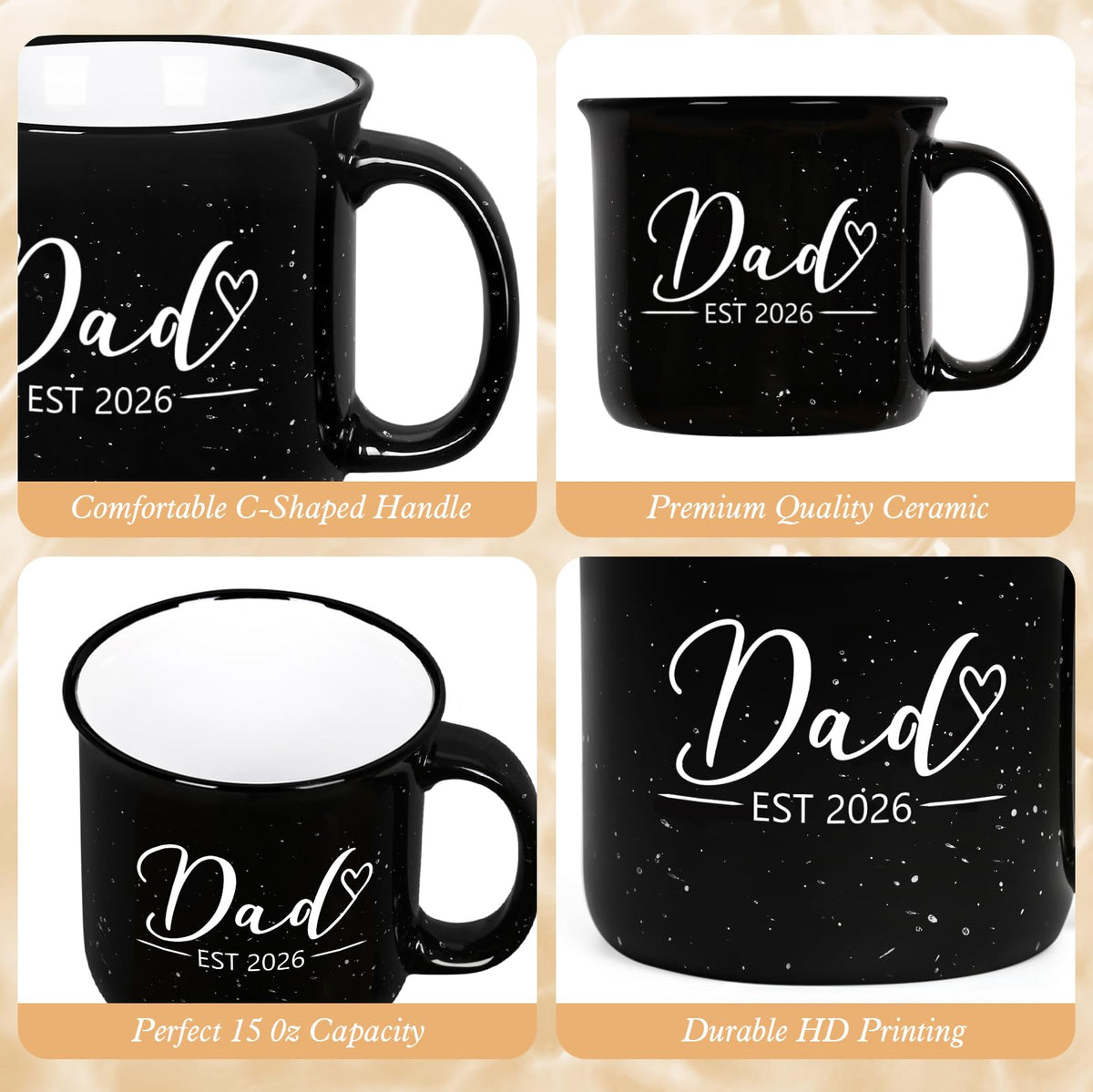 Maustic Mom and Dad Mugs long lasting print maintains vivid design