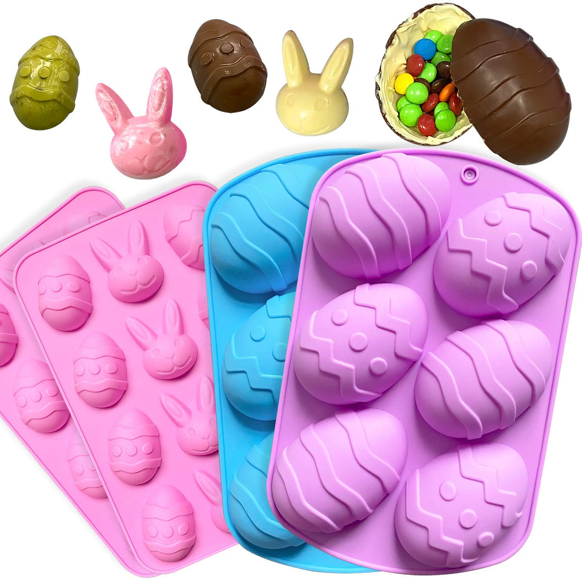 Mauts chocolate molds Easter eggs large purple for easy homemade chocolate gifts.