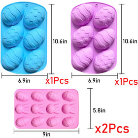 Mauts silicone egg mold with colorful patterns for creative desserts.