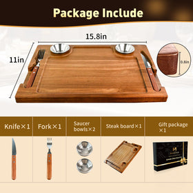 MAVOTER all-in-one serving set includes knives, forks, and ramekins