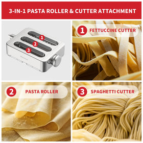 Mavouse pasta roller thickness knob provides adjustable control for even pasta thickness