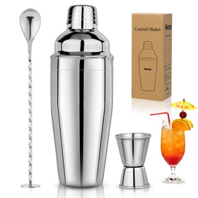 Mawisek 24oz cocktail shaker set with professional stainless steel for smooth, clink-free shaking.