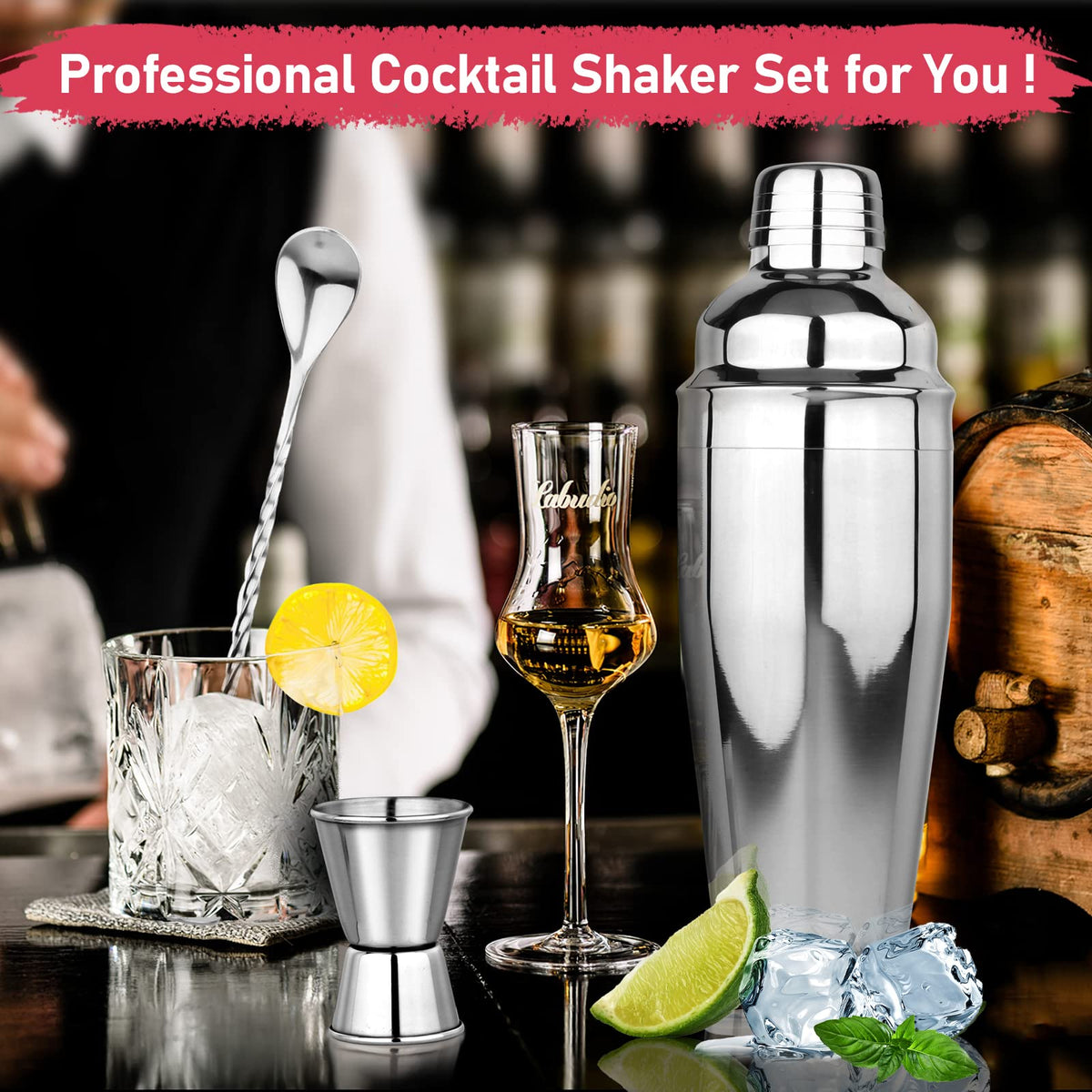 Mawisek martini shaker designed for precise pours and stylish service.