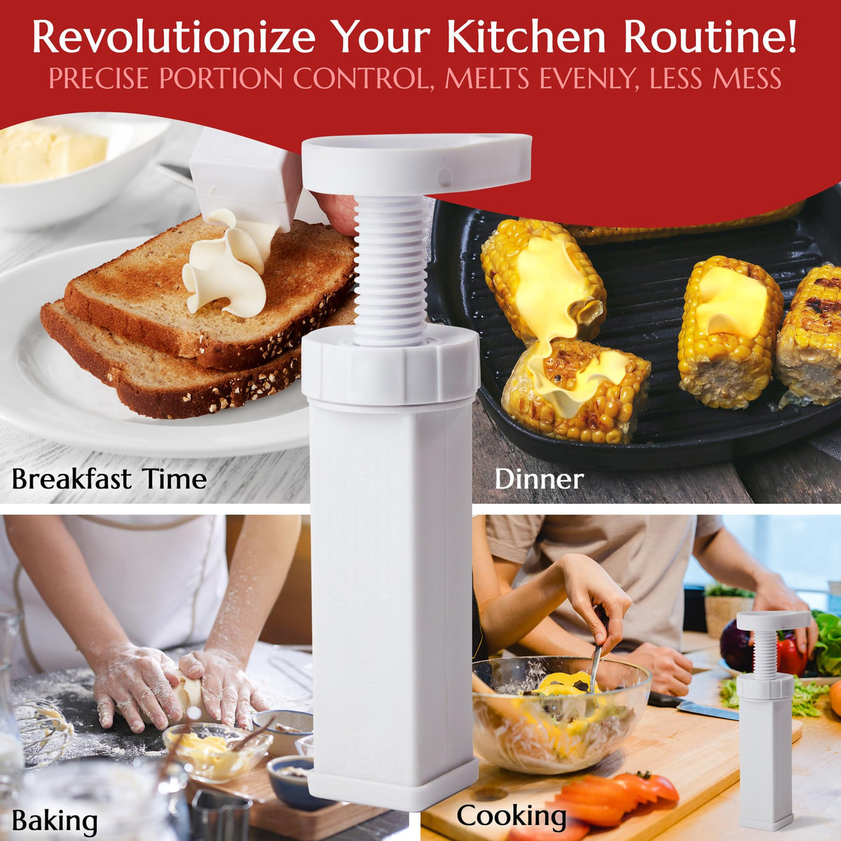 MAX SPACE Butter Mill airtight lid preserving freshness and flavor
