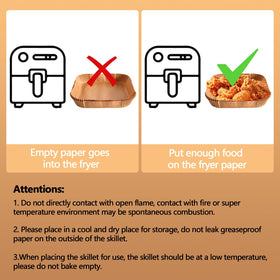 MAXTBEE disposable air fryer paper protects baskets from grease and odors.
