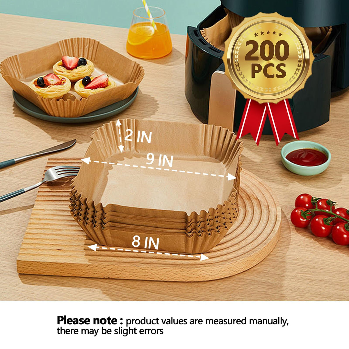 MAXTBEE non-stick parchment liner keeps foods from sticking while preserving flavor.