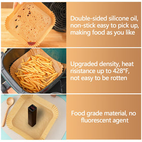 MAXTBEE square parchment paper fits standard trays for versatile kitchen use.