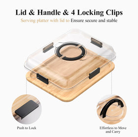Maxboro charcuterie board eco-friendly bamboo construction