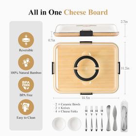 Maxboro charcuterie board portable design ideal for picnics and travel
