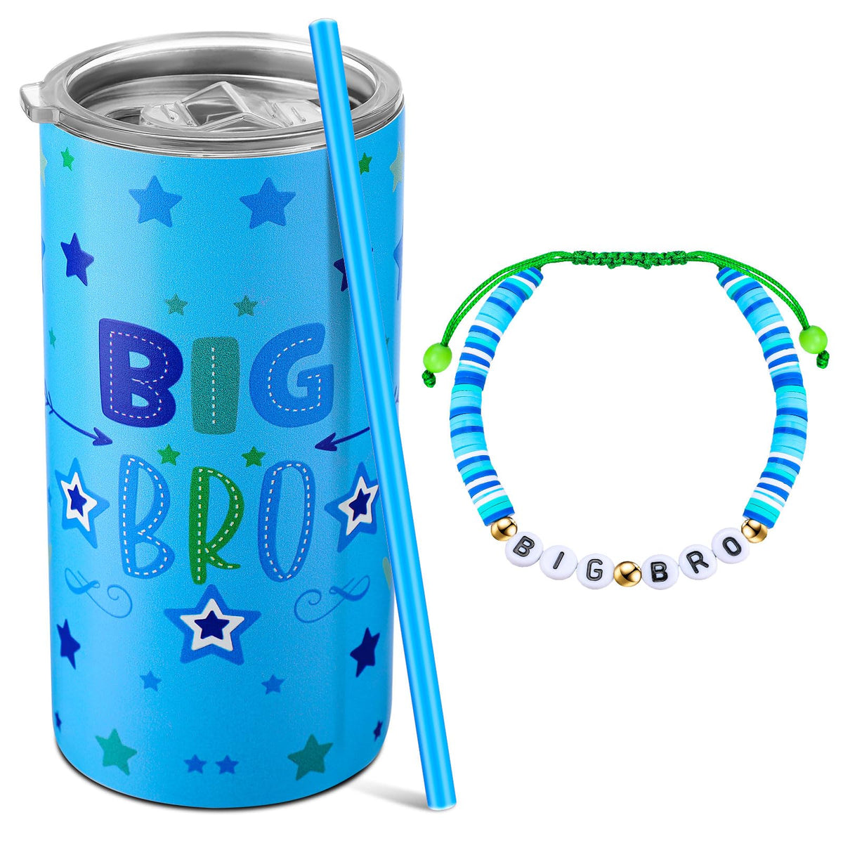 Maxcheck Big Brother Cup blue lid and straw for daily hydration