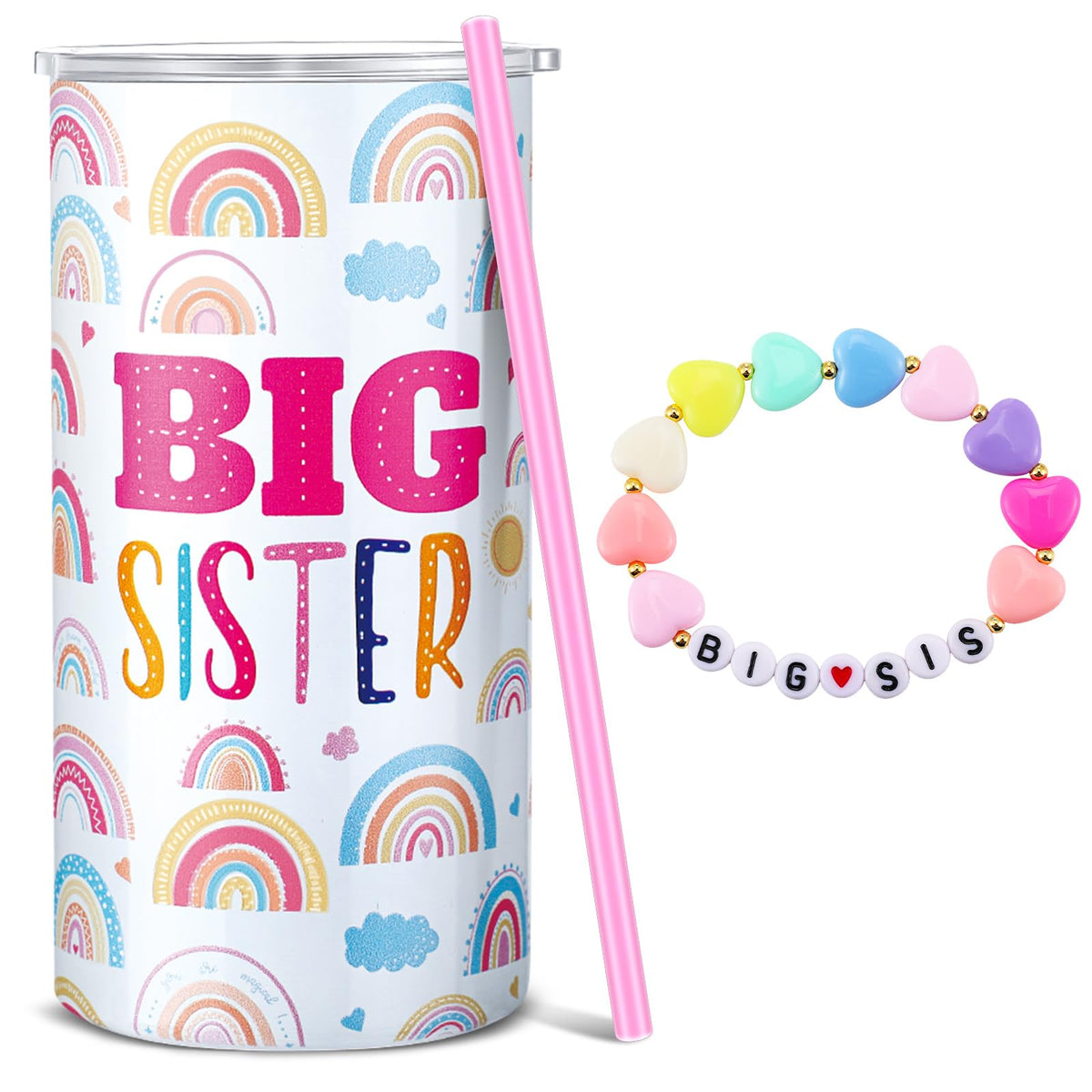 Maxcheck big sister tumbler with lid and straw for spill-resistant sipping