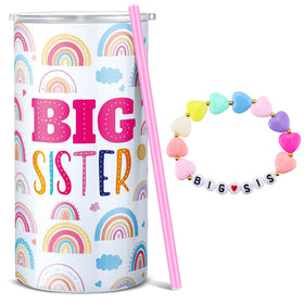 Maxcheck big sister tumbler with lid and straw for spill-resistant sipping