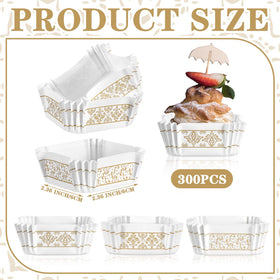 Maxcheck 2.36-inch square cupcake liners for muffins