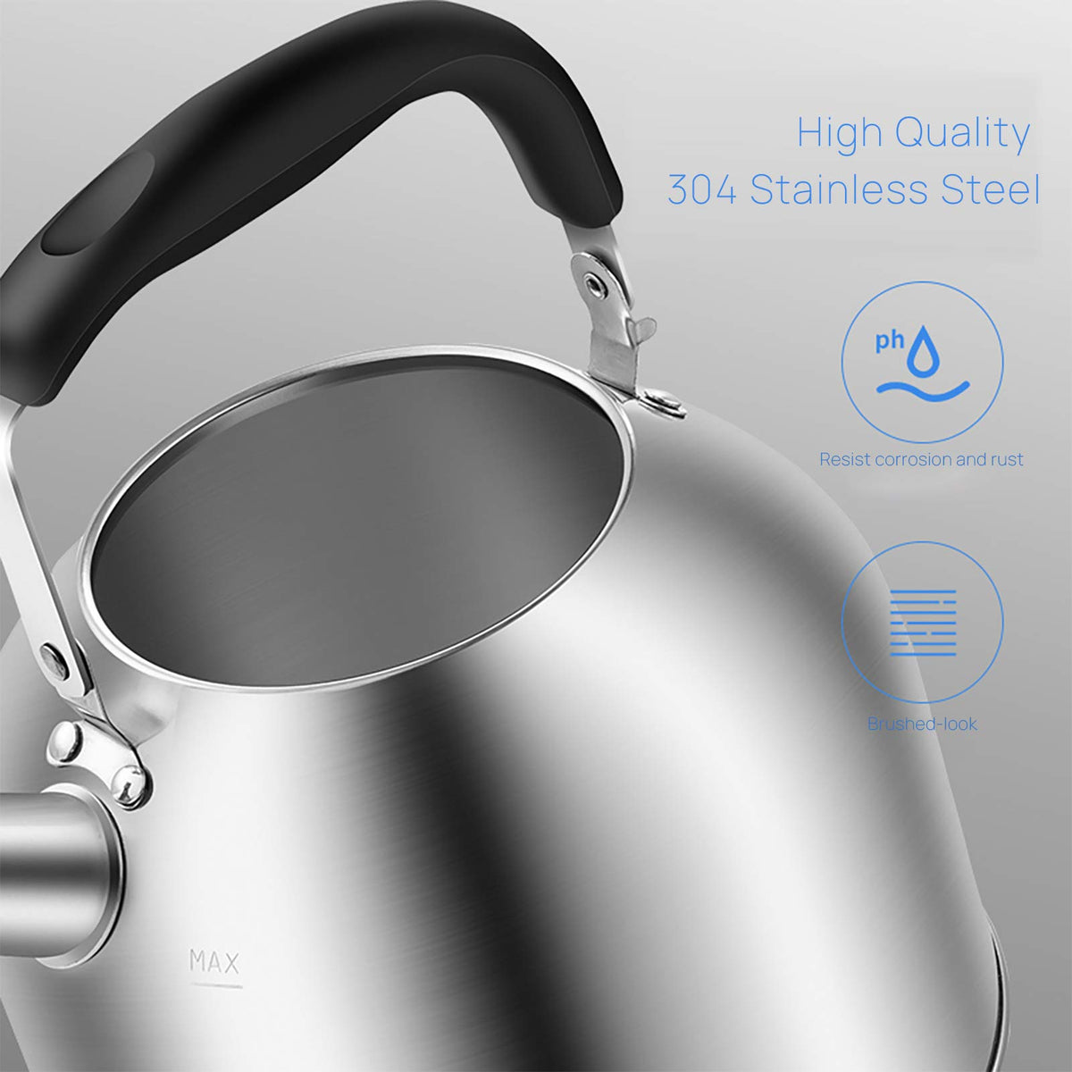 MAXCOOK encapsulated base provides even heating on induction.