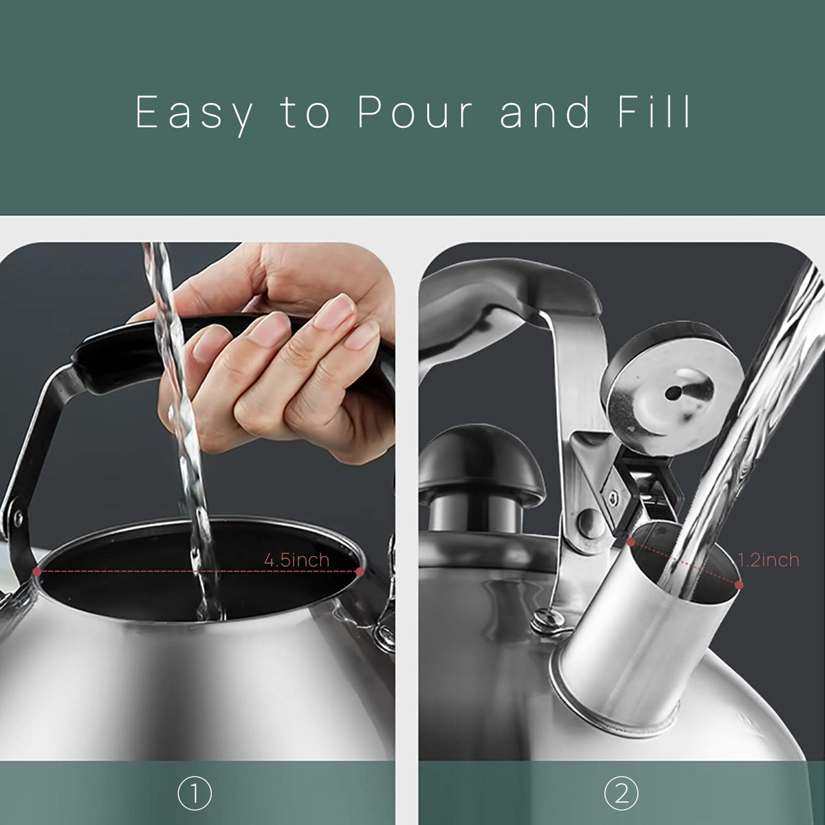 MAXCOOK brushed satin finish resists wear and wipes clean.