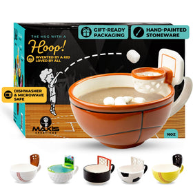 MAX'IS Creations mug with hoop shot invites playful mornings and snack toss.