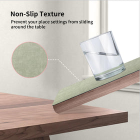 Maxpearl durable placemats are easy to wipe clean after use.