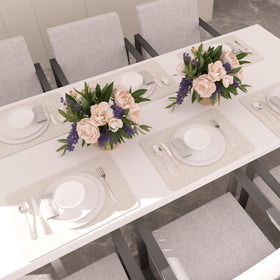 Maxpearl stain-resistant coating helps protect table surfaces.