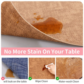 Maxpearl faux leather placemats easy wipe clean and stain resistant for quick cleanup.