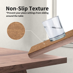Maxpearl placemats 2mm thick protect tables from heat marks.