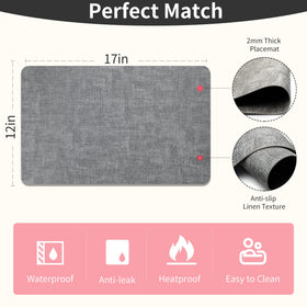 Maxpearl faux leather placemats bring a soft touch and refined look.