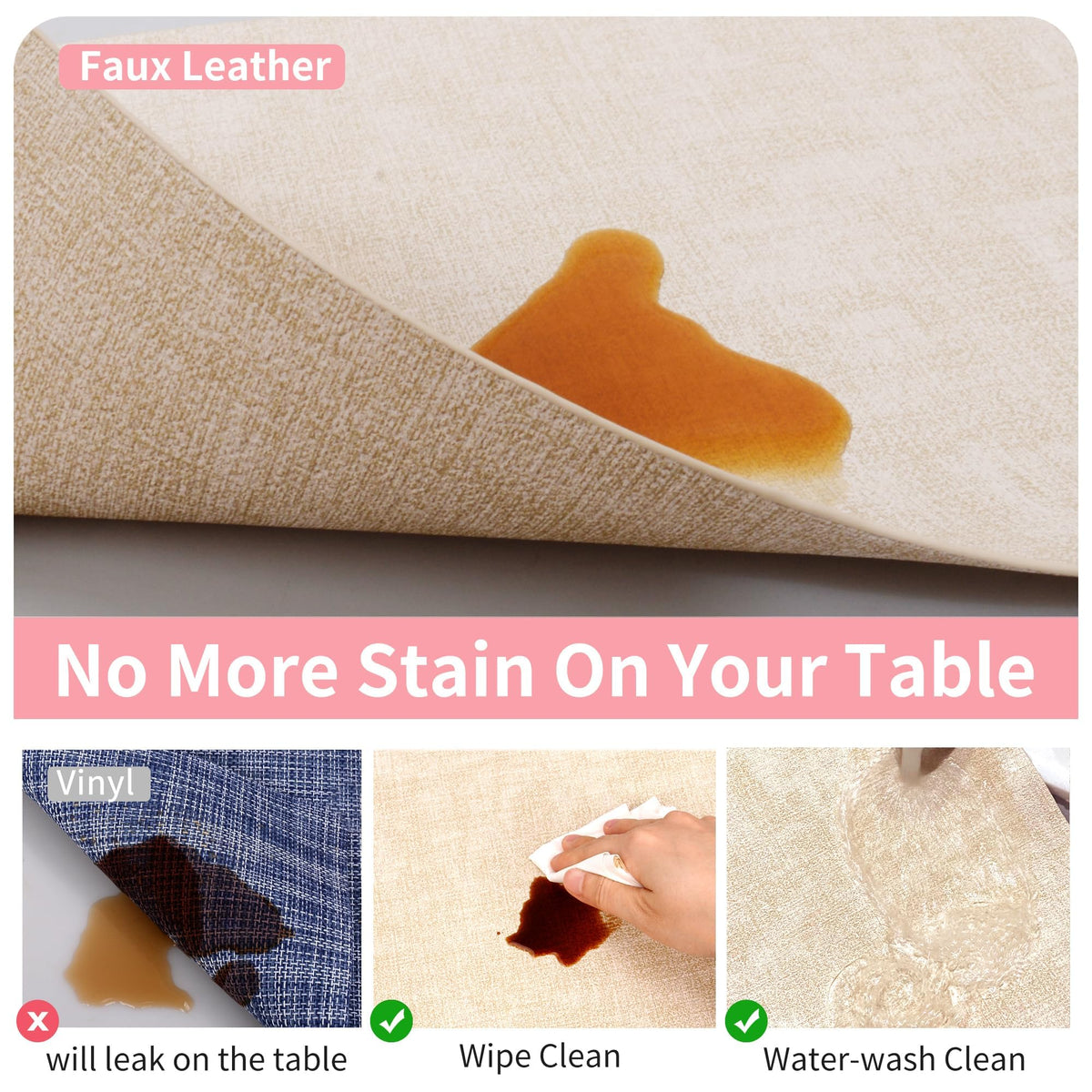 Maxpearl placemats beige heat resistance shields table from hot dishes