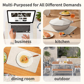 Maxpearl placemats beige stackable design for easy storage