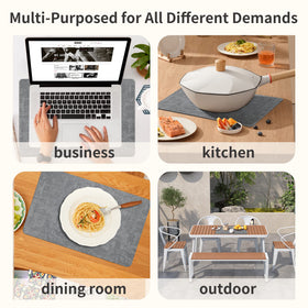 Maxpearl placemats suit glass, wood, or metal tabletops with stylish protection.