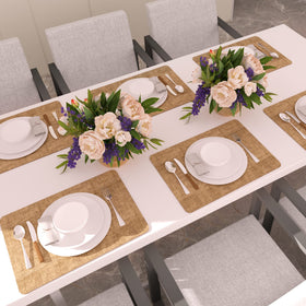 Maxpearl placemats wipe clean with a cloth for effortless upkeep.