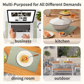 Maxpearl reversible placemats extend wear and styling options.
