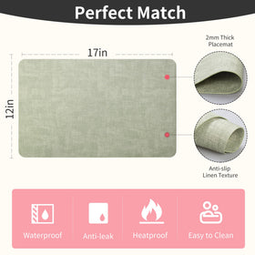Maxpearl soft faux leather feel enhances the dining setting.