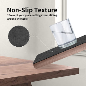Maxpearl waterproof placemats enable easy cleanup after spills.