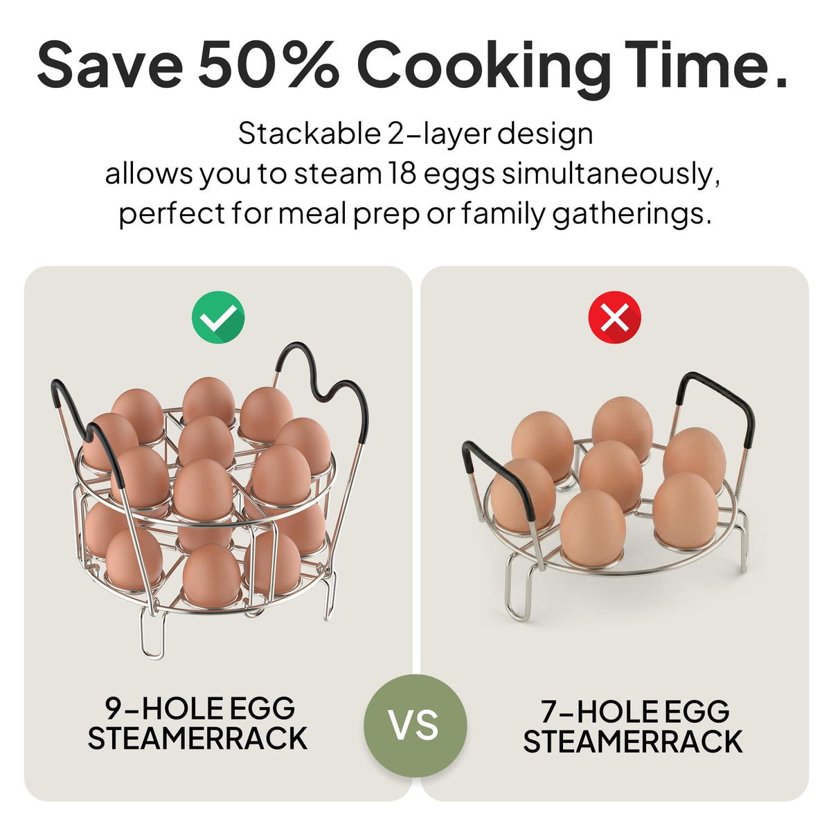 Maxracy 2-in-1 design with skewers for grilling alongside steaming.