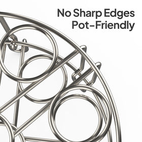 Maxracy foldable design stores compactly after cooking.