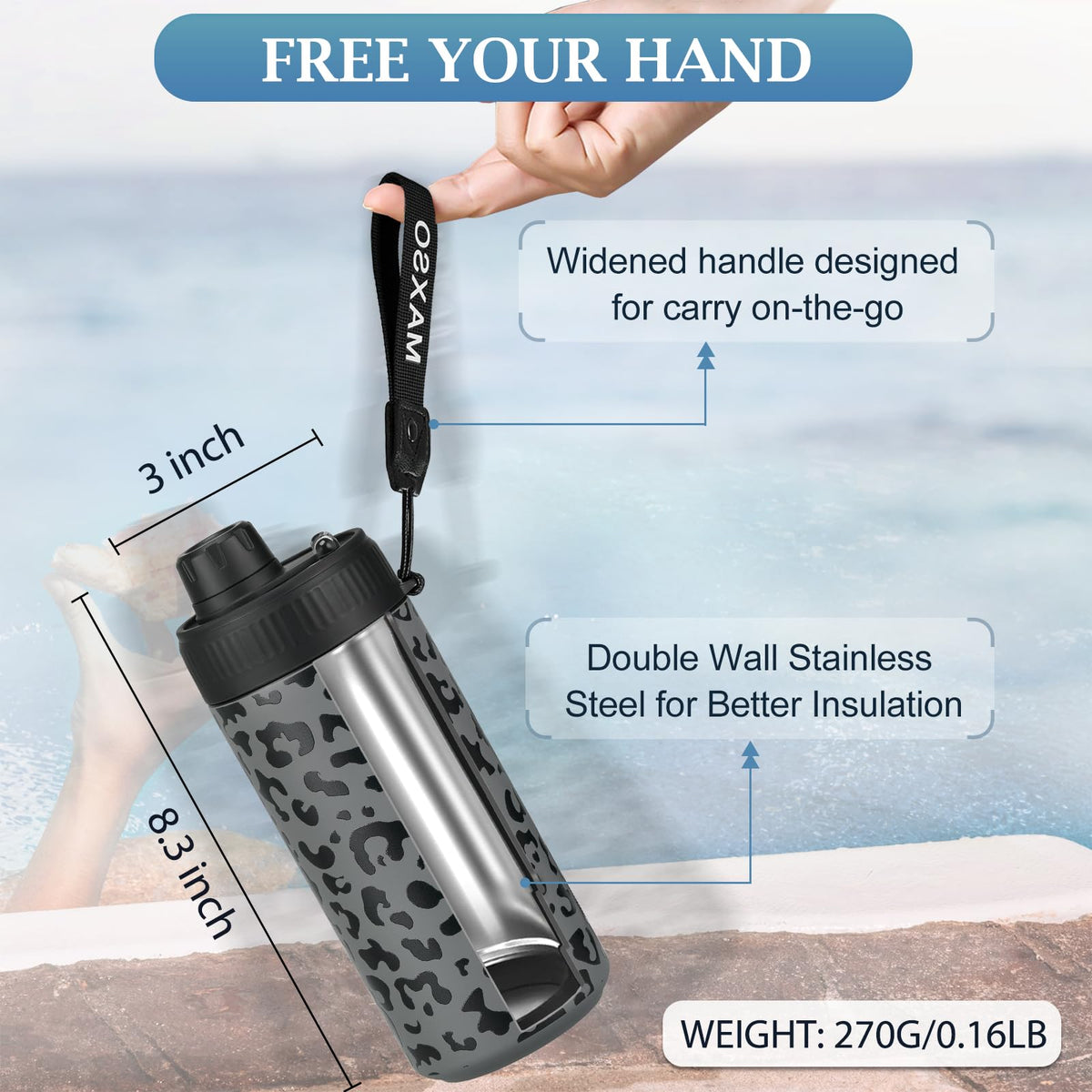 MAXSO Fizz Lid open angle highlights easy access and spill guard for fizzy beverages
