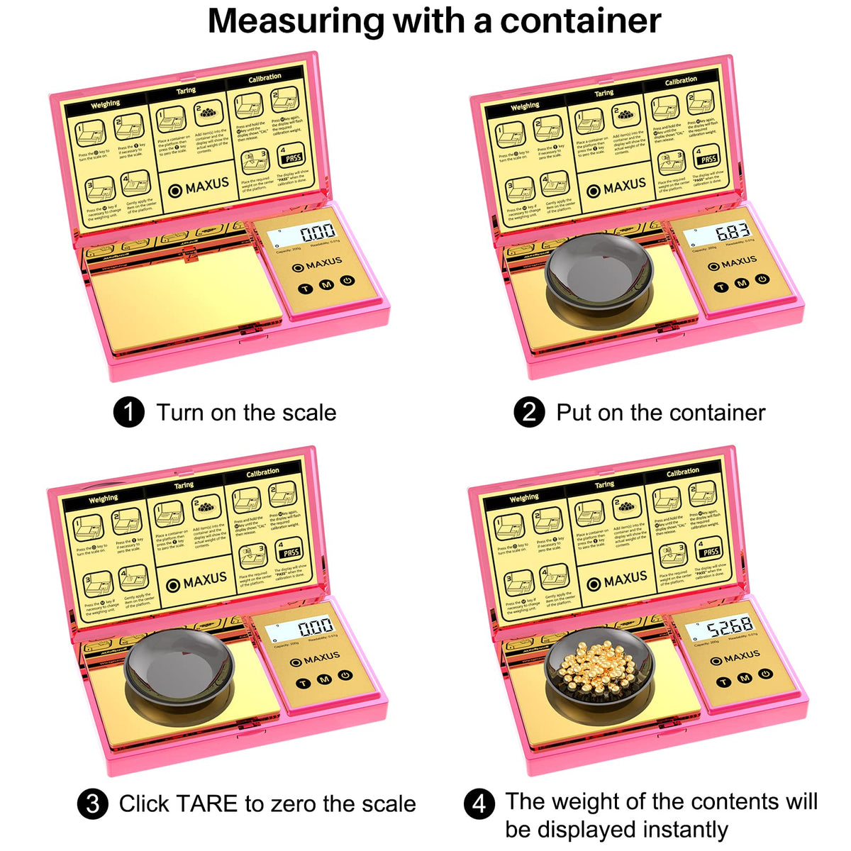 MAXUS scale with 6-unit modes for flexible unit conversions.