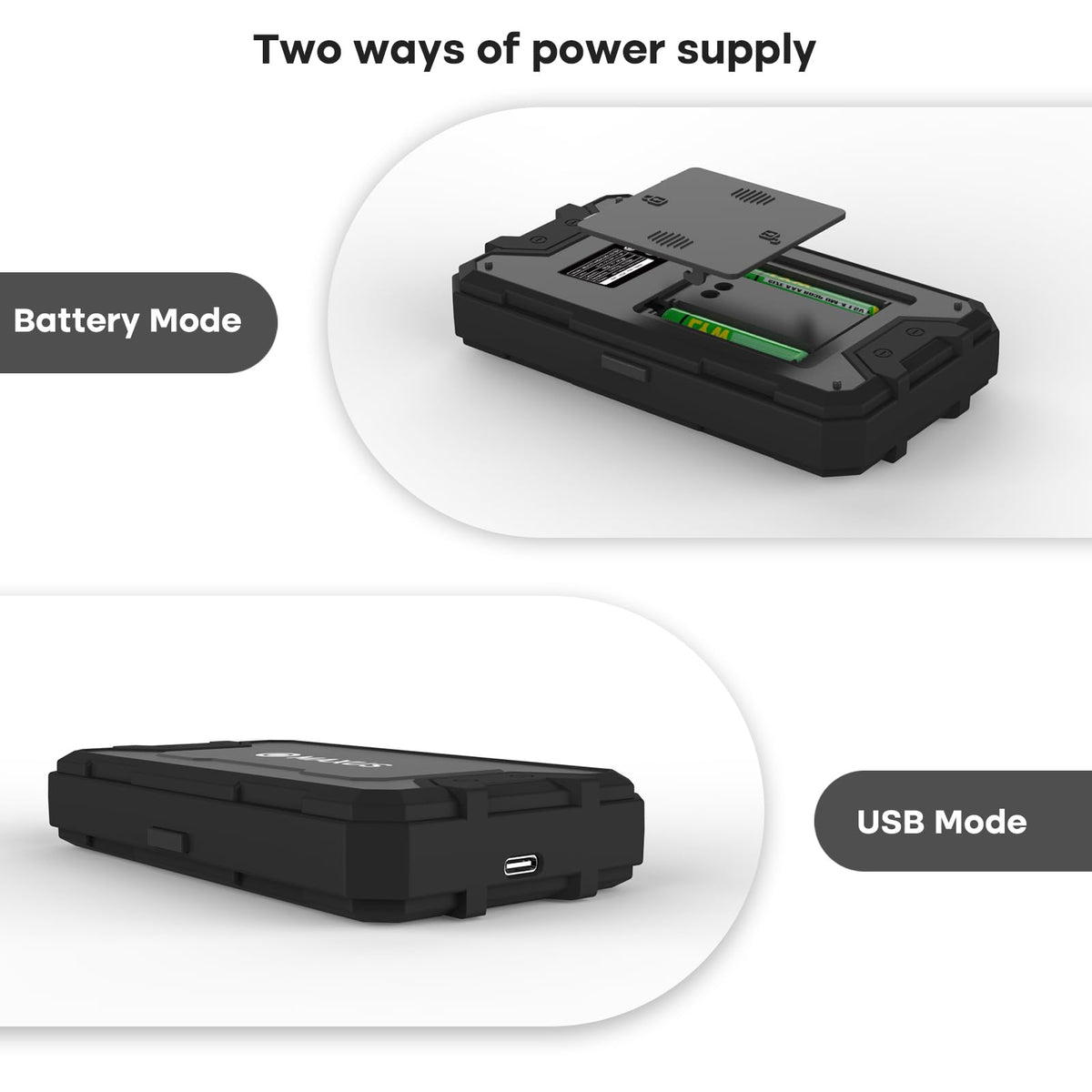 MAXUS dual-power scale with USB for uninterrupted use.