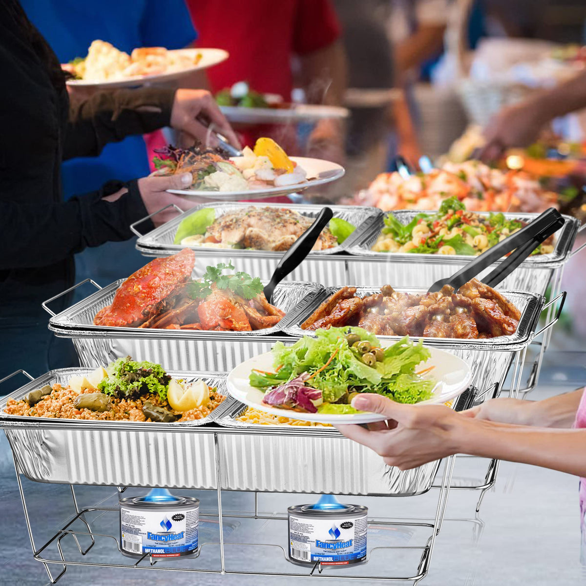 MAXYGIFT full-size racks support steady serving lines at parties.
