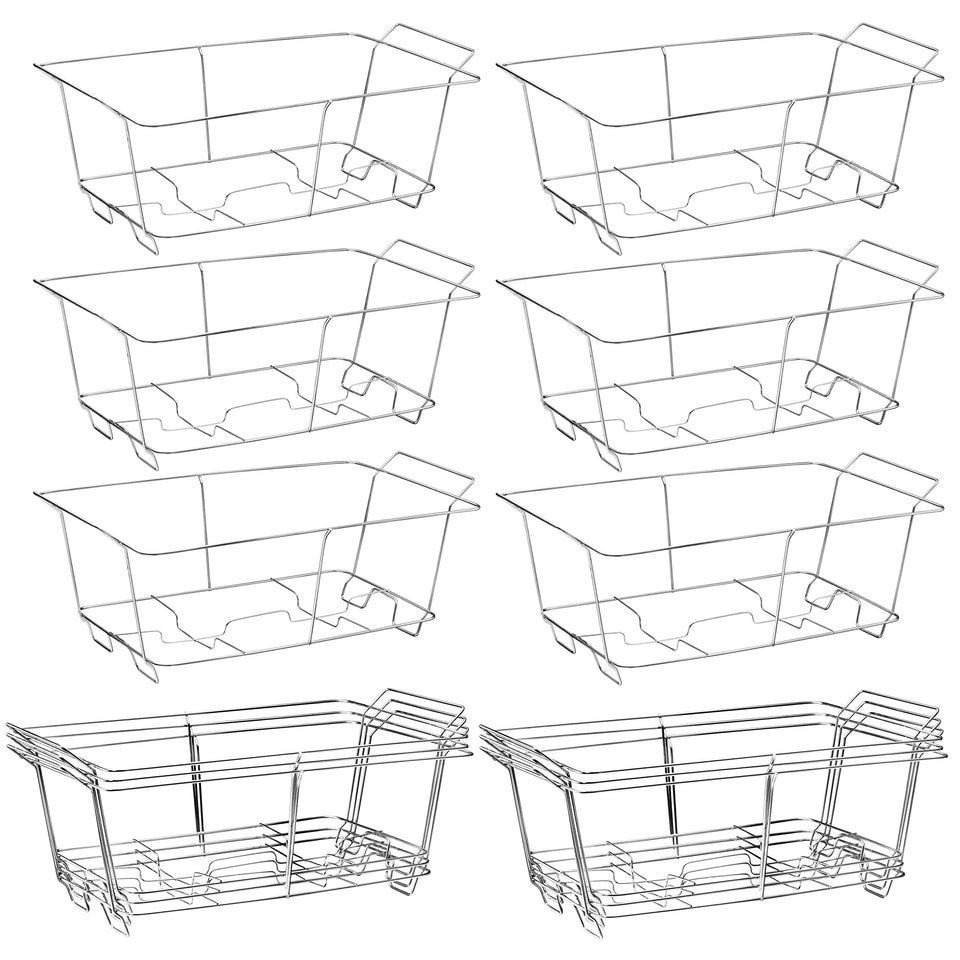 MAXYGIFT chafing wire rack full-size stand keeps serving trays organized at events.