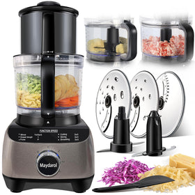Maydarol 14-Cup large bowl for batch prep and versatile processing.