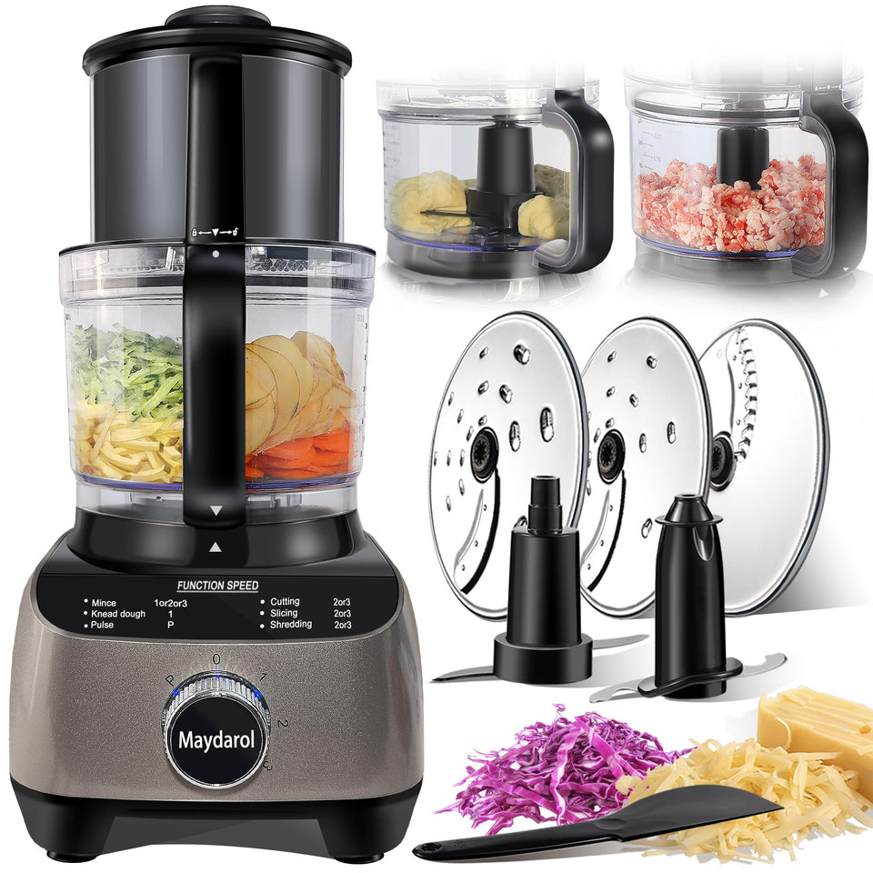 Maydarol 14-Cup large bowl for batch prep and versatile processing.